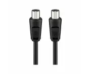 Goobay Antenna Cable (<70 dB) (M/M) for TVs/Receivers/Radios - Black - 2.5 Metres
