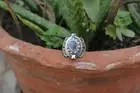 Silver Plated Poison Ring For Women & Girl With Natural Labradorite Gemstone P96
