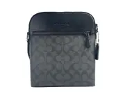 Coach Signature Leather Houston Flight Bag Crossbody