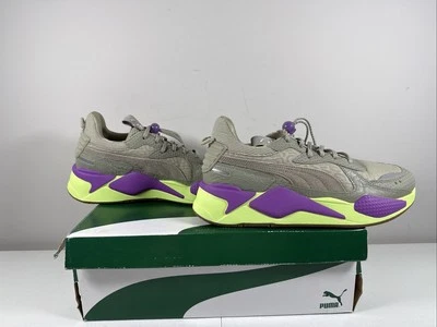 PUMA MENS RS-X RON FUNCHES #389160-01 Gray, Purple, Neon Green. Running Fashion