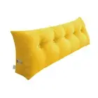 150cm Yellow Triangular Wedge Bed Pillow Headboard Backrest Bedside Tatami Cushi
