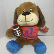 Joe Football Puppy Dog Pet Toy Plush Stuffed Animal Stitched Eyes Squeaky 2017
