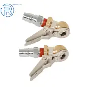 With Valve Stem 1/4" FNPT Locking Air Chuck Tire 2-Pack Closed Ball Tire Chuck
