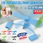 3 In 1 Travel Portable Cell phone USB Mini Fan Android Mobile Cell Phone Quiet