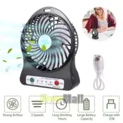 Portable Mini Hand-held Small Desk Fan Cooler Cooling USB Rechargeable