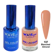 Wave WR137 Blanched Almond - Royal Collection Gel Polish & Nail Lacquer Duo 15ml