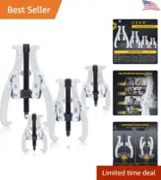 Gear Puller Set - 3", 4", 6", 8" - Reversible Jaws - Bearing Puller Tool Kit