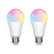 2Pcs Tuya E27 Bulb,Dimmable WIFI Bulb,Alexa Controlled RGBCW Energy9285