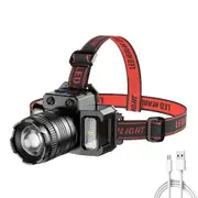 LED Sensor Headlamp Rechargeable Camping Search Light