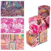 3 x ABORIGINAL WRAPPING PAPER, GIFT WRAP - AUSTRALIA, INDIGENOUS, SOUVENIR