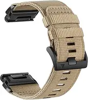 Rugged Nylon Watch Bands for Garmin Fenix 7X / Fenix 6X / Fenix 5X/Enduro 2, Quick Fit 26mm Adjustable Woven Nylon Sports Wrist Strap with Stainless Steel Clasp for Tactix 7 Pro, epix Pro 51mm