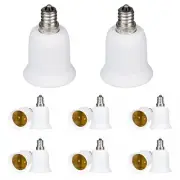 10Pcs E12 To E26 / E27 Socket Adapter Chandelier Converter Light Base Adapter