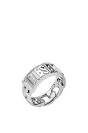 [Diesel] Diesel - Stainless steel band ring - Rings - Man - Silver 10 Silver