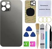 OEM Rear Back Glass Replacement for iPhone 12 Pro 6.1 inches with Reparing Toolkit and Pre-Installed Adhesive (Graphite)
