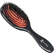 Kobe K80 Series Professional Dual-Bristle Cushion Paddle Brush - Boar Bristle Hair Brush - Smoothing Hair Brush for Blow Dry, Detangling & Straightening (Medium)