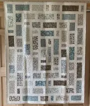 CLOCKS TIME KEYS PARIS BUTTERFLIES 58" x 73" Quilt Machine Pieced & Quilted