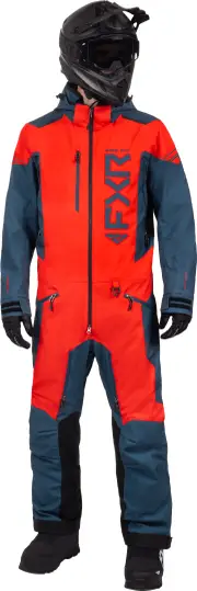 FXR Helium Lite 2025 1-piece Snowmobile Suit, red, Size 2XL for Men