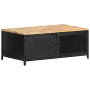 Coffee Table 90x50x37 cm Solid Rough Mango Wood vidaXL