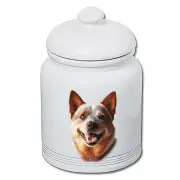 Australian Cattle Dog Red Ceramic Treat Jar