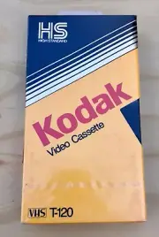 Kodak T-120 Vintage 1987 High Standard VHS (Blank VCR tapes for recording) - New