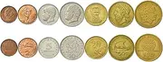7 Coins from Greece | Greek Coin Set Collection 1 2 5 10 20 50 100 Drachmes | Circulated 1982 - 2000 | Alexander The Great | Laskarina Bouboulina | Aristotle | Democritus | Dionysios Solomos | Homer | Anchor | Atom | Cannon