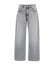 Icon Denim Bea Jeans with Belt Loops and Patch 26,27 Gray