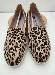 Dr Scholls Womens Find Me Animal Print Espadrilles Slip On Loafers Size 10M