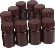 CHILDWEET 10pcs High Temperature Reagent Bottle Nozzle Hydro Drink Insulated Water Bottle Water Bottle Hot Water Bottle Flask Refillable Clear Bottles Reusable Pp Light Brown