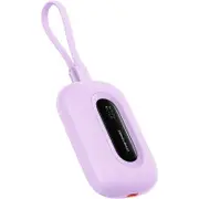 Charmast Power Bank, Mini 20W 10000mah Powerbank Built in Cable Portable Charger USB C,PD/QC Small Battery Pack, Fast Charging Portable Phone Charger Compatible with iPhone, Samsung,and More(Purple)
