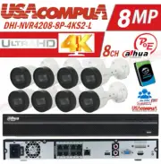 Dahua Security IP Camera System 8CH PoE 4MP HFW1431S1N-S4 NVR4208-8P-4KS2/L 2TB