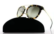 RARE New PRADA CINEMA Medium Havana Pale Gold Sunglasses SPR 13Q 7S04M1 PR