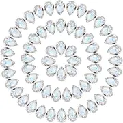 uxcell 60 Pcs 3D Teardrop Rhinestones Diamond Nail Charm Crystal Pointback K9 Glass Rhinestones Crystal Gems for Jewelry Making, Craft, 8x12mm, Transparent