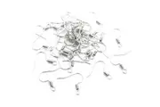 100x Silver Earrings Ear Wire Metal French Shepherd Hook Findings Bulk