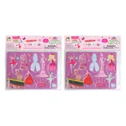 2x Buddy & Barney Stencil/Pencil Double Pack Fairies/Flowers Kids Art/Craft 3y+