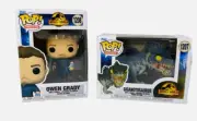FUNKO POP Movies Lot Owen Grady 1208 Giganotosaurus 1207 Jurassic World Dominion
