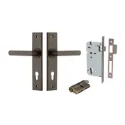 Iver Osaka Door Lever on Chamfered Backplate Entrance Kit Key/Key