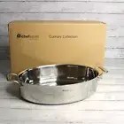 Tupperware T Chef Series Stainless Steel Open Oven Turkey Roaster Pan with Rack