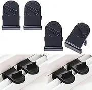 4 Pack Slide Door Security Locks, Instant Sliding Window Track Rail Stoppers, Good for Travel and Child Safety (Black)