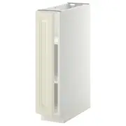 METOD base cabinet with shelves, white/Bodbyn off-white, 20x60x80 cm