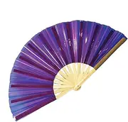 [Nuytghr] Large Holographic Folding Handheld Fan, Decorative Lightweight Fan, Festival and Club Performance Prop, Stylish Accessory for Party, Dance, and Events for Men and Women