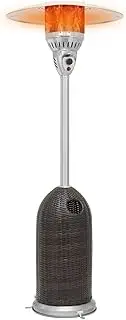 MoNiBloom 41000 BTU Propane Patio Heater with Wheels and Stainless Steel Burner Outdoor Patio Heater for Commercial Use, Residential, Garden, Backyard, Porch, Deck, Balcony (Brown)
