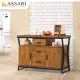 【ASSARI】工業風木心板4尺餐櫃(寬120x深40x高82cm)