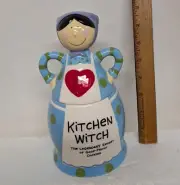 Kitchen Witch 7" porcelain jar Enesco Secret of Goof-Proof Cooking NIB 4024396