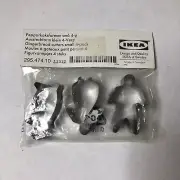 Mini Metal IKEA Cookie Cutters Lot of 3 Opened Package Gingerbread Man Girl, Pig