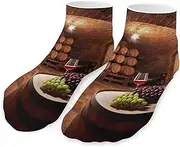 [QMNVBDS] Red Wine Cellar Socks Ankle Length Socks Casual Short Socks for Women Men Low Cut Sports Socks Running Socks No Show Socks Ankle Socks Athletic Socks Workout Socks, Style, One Size, Style, One