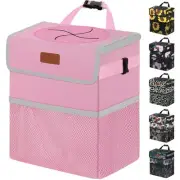 Pink Car Trash Can Cute, Pink Car Accessories for Women Waterproof Automotive...