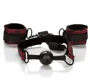 Scandal Breathable Ball Gag with Cuffs Bondage BDSM Fetish Submissive Play Toys