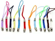 50 Mixed Color Braided Strap Lariat Lanyard Cords Mobile Cell Phone Dangle