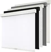 SUNOFF Cordless Blackout Roller Shades Blinds for Windows Free-Stop,Pull Down Room Darkening with Valance,Thermal Insulated Woven Fabric Window Door Blinds for Home,Office,White 33" W x 72" L