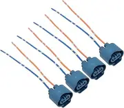 Zerodis Enhancing Car Headlight Performance with 9005 HB3 Socket Wiring Harness Set of 4 CableAssembly, for Fog Lights, Headlights, and Halogen Lights